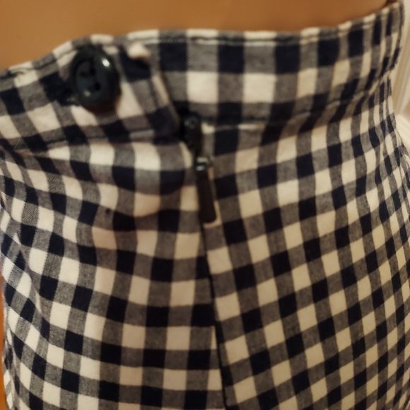 NEW White Stag Navy/White Gingham Capris Size 6 - Picture 3 of 5